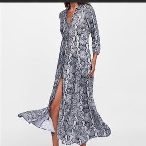 ZARA brand Snake-Print Dress - SIZE L